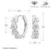 Aretes de Plata de Ley S925 en Stock para Mujer, Diseño de Hiedra con Hojas y Circonita Completa, Pendientes Versátiles de Lujo Ligero de Nicho de Gama Alta, Venta al por Mayor Transfronteriza