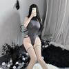 Ropa interior sexy caliente puro deseo conejito pasión uniforme juego de rol entrepierna libre mono una generación de cabello