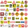 100 peças vendas quentes transfronteiriças placas de aviso adesivos à prova d'água grafite decoração de educação infantil capa de celular bagagem mesa