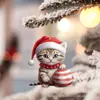 Pingente de Natal Série Gatinho Novo Transfronteiriço Cabides de Natal Decorações de Festa Pingente para Mochila Pingente para Carro