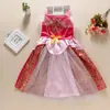 Vestidos de Verano para Niñas, Vestidos de Venta Caliente de Comercio Exterior Europeo y Americano, Vestidos de Princesa Frozen, Ropa de Actuación, Envío Directo