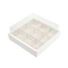Caja de embalaje para postres Jiugongge, caja para pasteles, caja transparente para nieve, caja para soufflé, caja para picnic desechable