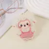 Acessório de broche criativo de ovelha de pelúcia e urso corado, acessório de cabelo de animal de desenho animado, acessório para bolsa e chapéu, atacado