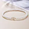 Pulsera de Perlas de Imitación Versátil de Moda Elástica con 26 Letras Pulsera de Perlas para Mujer con Cuentas Venta al por Mayor