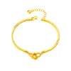 Medio Brazalete Vintage Chapado en Oro Vietnamita para Mujer, Brazalete de Calabaza Hueca Estilo Palacio, Joyería Moderna y Duradera, Venta Directa