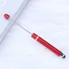 Caneta com Contas para Tela Sensível ao Toque Bobina Única DIY Feita à Mão Caneta Esferográfica Multicolorida Caneta de Assinatura com Contas Educacional para Negócios Atacado em Estoque