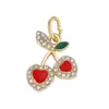 Pendente de Colar Pulseira Charms Fruta Morango Pêssego Pingente Artesanal Acessórios Materiais Transfronteiriços Desenho Animado DIY