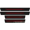 Tira Umbral de Puerta de Coche Protector de Pedales de Bienvenida Patrón Fibra de Carbono Pegatina de Cuero Anti-Rayaduras Tira Decorativa de Dibujos Animados Patrón Fibra de Carbono Anti-Rayaduras