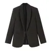 Ins estilo europeo y americano transfronterizo 2026 nueva moda elegante Amazon venta al por mayor de ropa para mujer blazer a rayas sin botones para el día a día