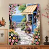 Casa de Flores junto al Mar Pintura al Óleo Digital DIY 2026 Nueva Pintura Acrílica Relleno Manual para Colorear Pintura Decorativa Sanadora