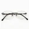 Gafas de Miopía de Color Cambiante Pure Desire, Monturas de Gafas Sin Marco Ultra Ligeras Simples, Gafas de Miopía de Moda de Fábrica Tendencia para Adelgazar el Rostro con Luz Azul Anti
