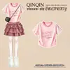 Moda Retro de Verano para Niñas Falda de Pastel a Cuadros Top de Personalidad Dulce Conjunto de Moda Tendencia