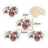 Estilo Oscuro Goteo de Aceite Aleación Dragón Mítico y Fénix Colgante Pulsera DIY Collar Accesorios de Joyería W625