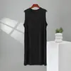 Camisola Masculina de Modal Camisola Roupão de Banho Pijama Fino Sem Mangas Roupão de Manhã Roupão Verão Solto Roupas de Casa Masculinas