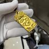 Colgante de Oro Arena Vietnamita Diseño Nicho Etiqueta Unicornio Antiguo Amuleto Nafu Xiangyun Colgante Joyería de Aleación de Cobre