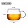 Taza Transparente Aislada de Vidrio de Borosilicato de una Sola Capa en Stock del Fabricante para Leche, Café y Té