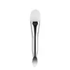 Novo Pincel de Maquiagem Portátil Recomendado com Cabeça Dupla em Forma de Língua para Beleza, Pincel para Máscara Facial com Espátula, Pincel de Silicone com Cerdas Macias