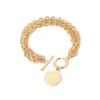Ins Cadena Metálica Multicapa Belleza Cabeza Pulsera Hip-Hop Moda Versátil Personalidad Pulsera Pulsera de Mujer