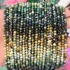 Suministro directo de fábrica cuentas pequeñas de corte cristalino degradado accesorios para joyería DIY cuentas redondas facetadas productos semiacabados venta al por mayor