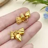12 Mancuernas de Fortuna Doradas Lisas, Candado de Longevidad, Sonajero de Salud Colgante para Collar Pulsera Accesorios de Joyería DIY