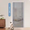 Puerta de Malla Suave con Cremallera, Puerta Antirrobo, Anti-Mosquitos, Apta para Mascotas, Instalación sin Clavos, Ventilación en Forma de U, Cortina de Puerta a Prueba de Gatos
