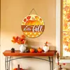 Letrero de Calabaza de Madera de Otoño Transfronterizo Letrero de Puerta Decoración Artesanía de Madera Adorno Colgante de Otoño Decoración de Pared S