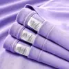 Camiseta Manga Curta Algodão Puro Pesado Estilo Japonês 500g para Mulheres, Gola Redonda Versátil, Ombro Caído, Cor Sólida, Manga Meia-Manga, Camiseta Atacado
