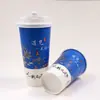 Tazas de Papel de una Sola Capa Directas de Fábrica Desechables para Té de Leche Café Tazas para Bebidas Calientes Embalaje Aislado Tazas de Papel Antiescaldado