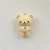Urso tridimensional fofo de arroz integral com furo com olho de ovelha pingente DIY feito à mão acessórios materiais de pingente atacado