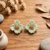 Brincos de Camélia de Zircônia de Luxo Leve, Frescos e Elegantes, para Mulheres, Design Versátil Simples e Doce, Venda por Atacado