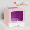 Caja de arena grande completamente cerrada para gatos con cajones plegables, función desodorante, inodoro para gatos, super grande, a prueba de salpicaduras, accesorios para gatos.