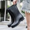Nuevos Zapatos de Trabajo de Cocina para Mujer de Media Caña Conjunto de Invierno Zapatos para Lluvia para Mujer Zapatos de Lluvia de Moda para Mujer Venta al por Mayor