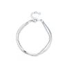 Diseño Nicho Pulsera de Cadena de Hueso de Serpiente de Doble Capa para Mujer Ajustable Estilo Cool ins Simple de Cuentas Redondas Grano de Arroz Personalizada