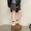 Cinta tejida de estilo étnico, forrada de felpa, zapatillas sin cordones estilo Birkenstock para mujer, nueva colección otoño/invierno 2026, suela de plataforma, cálidas y cómodas para uso casual