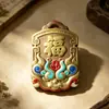 Colgante de collar de etiqueta de incienso de la fortuna de cien caracteres con patrón de nubes, Adorno colgante para coche de etiqueta de incienso de estilo antiguo, Venta al por mayor de fábrica
