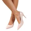 2025 Nuevo Otoño Albaricoque Tacones Altos Stiletto Moda Francesa Punta Afilada Tacones Altos Poco Profundos Zapatos Stiletto para Mujer