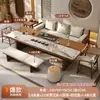 Estilo Zen Formato Grande Baldosa Cerámica Mesa para Preparar Té Mesa de Té y Juego de Sillas Moderno Minimalista Lujo Ligero Oficina Hogar Nuevo Estilo Chino Madera Maciza