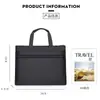 Bolsa de Documentos Satchel Maleta Ziyouniu em Tecido Oxford para Homens de Negócios Grande Capacidade com Zíper à Prova d'Água para Conferência