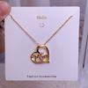 Collar de Corazón de Acción de Gracias para Mamá, Cadena Elegante y de Moda para la Clavícula, Regalo del Día de la Madre para Mamá, Colgante Elegante