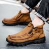 Otoño/Invierno 2025 Nuevos Productos Transfronterizos Talla Grande Botas Martin Cosidas a Mano Casuales Acolchadas de Algodón de Caña Media Comercio Exterior Zapatos de Hombre al por Mayor