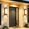 Lámpara de pared impermeable para exteriores para terraza, villa, patio, balcón, pasillo, pared exterior y pilares, diseño moderno y sencillo
