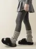 Calcetines de Invierno Gruesos con Forro de Felpa para Niñas, Pantimedias de una Pieza Calientes para Usar por Encima, Pantalones Largos de una Pieza Base, Estilo Japonés