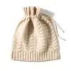 Suave y Pegajoso Cachemir 2026 Otoño/Invierno Nuevo para Mujer Plano y Revés Cordón Simple Cálido Tejido Informal Gorro de Punto
