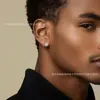 Pendientes Transfronterizos de Plata de Ley S925 con Moissanita para Mujer, Un Quilate, Brillantes, de Alta Gama, Pendientes de Moda Europeos y Americanos, Pendientes de Lujo Ligero