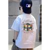 Camiseta gruesa para niños 100% Algodón Manga corta para niños 2022 nuevo verano Cubo de Rubik holgada mediana y grande camiseta para niños moda