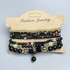 Moda Europea y Americana Versátil Estilo Étnico Bohemio Hecho a Mano Cuentas Mixtas Delicadas Cuentas Pequeñas Pulsera Multicapa
