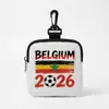 Bolsa de Almacenamiento para Auriculares con Cable, Bolsa de Transporte Portátil, Tarjetero, Billetera para Monedas, Copa Mundial de Fútbol Transfronteriza 2026, Bandera Nacional