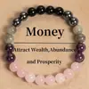 Pulseras Populares Transfronterizas Europeas y Americanas, Joyería para Mujer, Amatista, Cristal Rosa, Brillo Gris, Obsidiana Negra, Pulseras al por Mayor en Stock