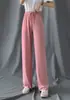 Pantalones de Pierna Ancha Finos de Seda de Hielo para Mujer de Primavera y Verano, de Cintura Alta, Caídos, Nuevo Estilo de Verano, Pantalones Casuales Adelgazantes, Pantalones Largos con Bolsillos, Transfronterizo