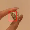 Anel Largo Rombudo Cravejado de Diamantes Usado, Anel de Dedo Indicador Empilhável Cruzado Totalmente Cravejado de Diamantes Estilo Chanel Luxo Leve